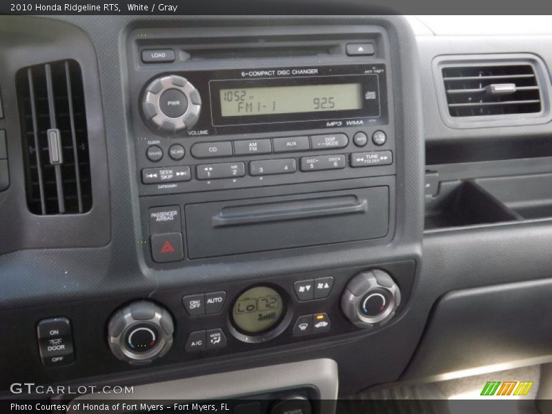 White / Gray 2010 Honda Ridgeline RTS