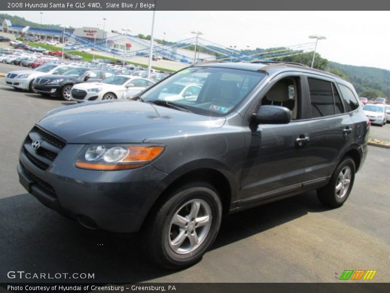 Slate Blue / Beige 2008 Hyundai Santa Fe GLS 4WD