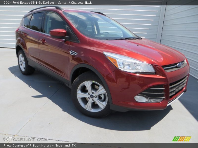 Sunset / Charcoal Black 2014 Ford Escape SE 1.6L EcoBoost