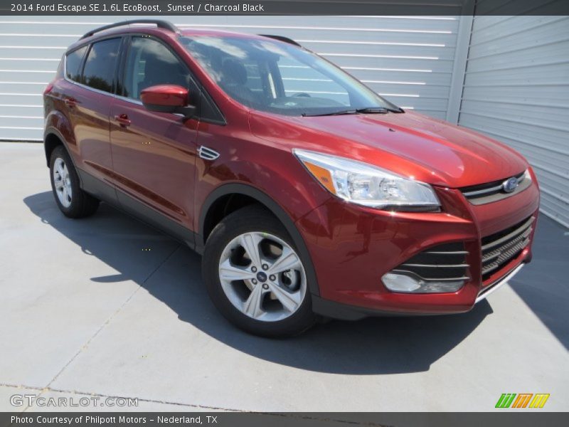 Sunset / Charcoal Black 2014 Ford Escape SE 1.6L EcoBoost