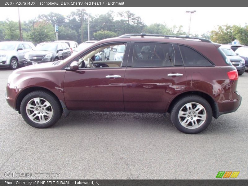 Dark Cherry Red Pearl / Parchment 2007 Acura MDX Technology