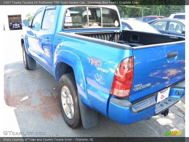 Speedway Blue Pearl / Graphite Gray 2007 Toyota Tacoma V6 PreRunner TRD Sport Double Cab