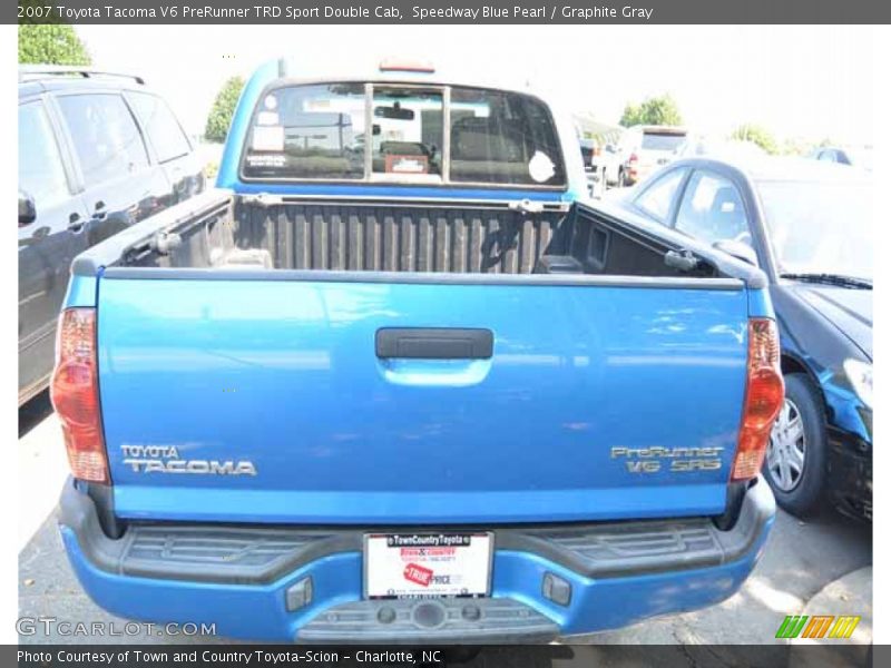 Speedway Blue Pearl / Graphite Gray 2007 Toyota Tacoma V6 PreRunner TRD Sport Double Cab