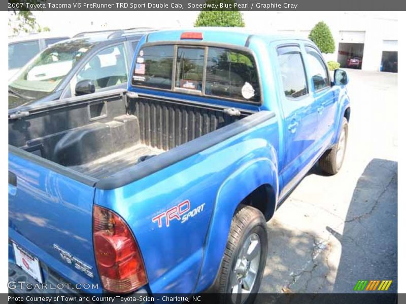 Speedway Blue Pearl / Graphite Gray 2007 Toyota Tacoma V6 PreRunner TRD Sport Double Cab