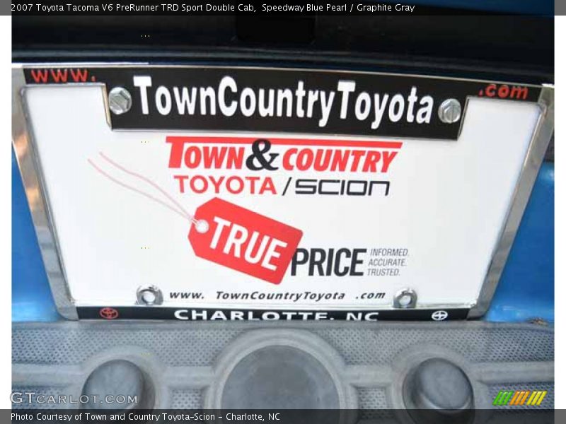 Speedway Blue Pearl / Graphite Gray 2007 Toyota Tacoma V6 PreRunner TRD Sport Double Cab