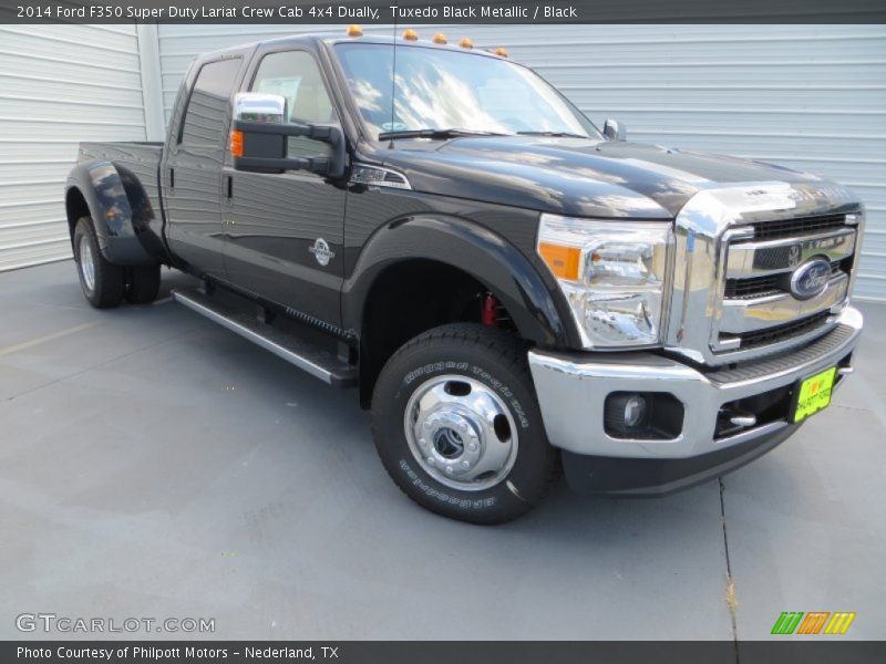 Tuxedo Black Metallic / Black 2014 Ford F350 Super Duty Lariat Crew Cab 4x4 Dually