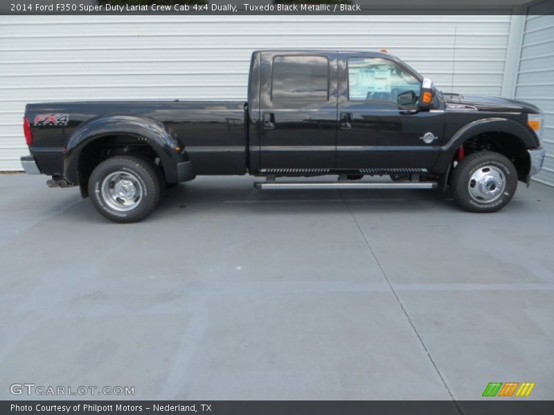 Tuxedo Black Metallic / Black 2014 Ford F350 Super Duty Lariat Crew Cab 4x4 Dually