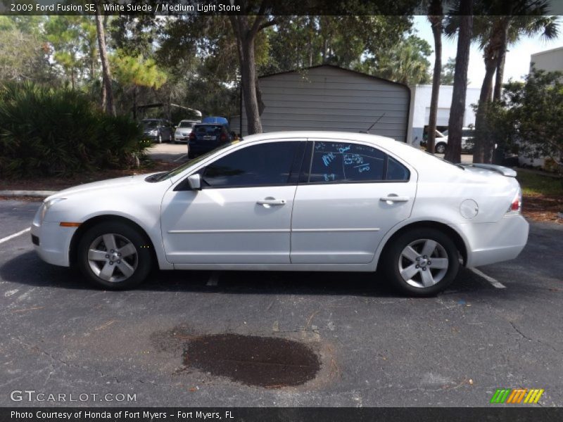 White Suede / Medium Light Stone 2009 Ford Fusion SE
