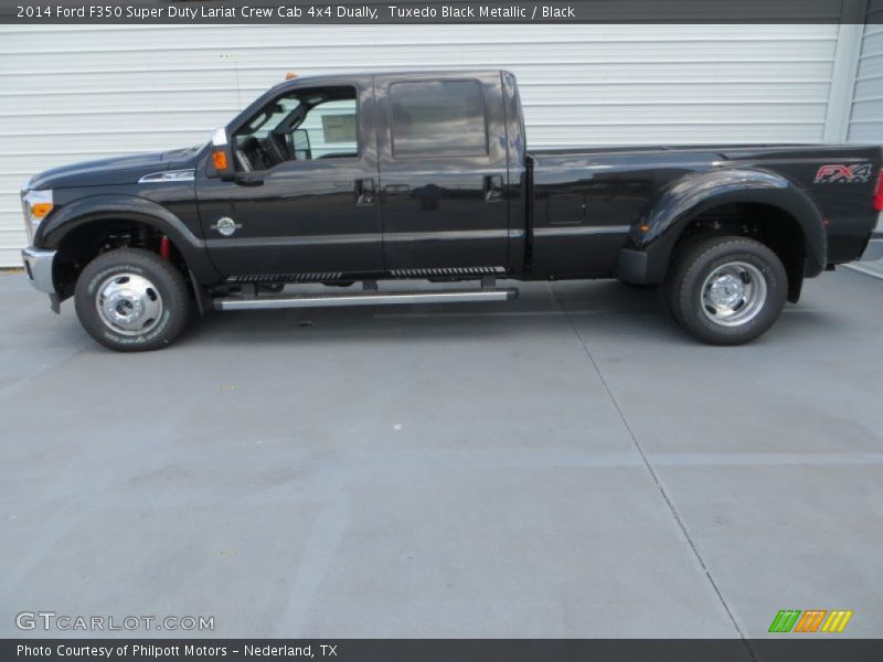 Tuxedo Black Metallic / Black 2014 Ford F350 Super Duty Lariat Crew Cab 4x4 Dually