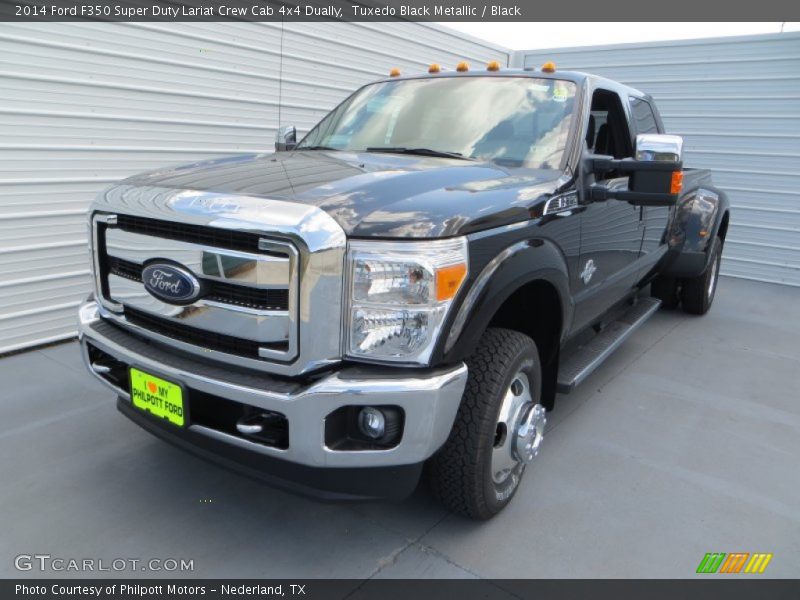 Tuxedo Black Metallic / Black 2014 Ford F350 Super Duty Lariat Crew Cab 4x4 Dually