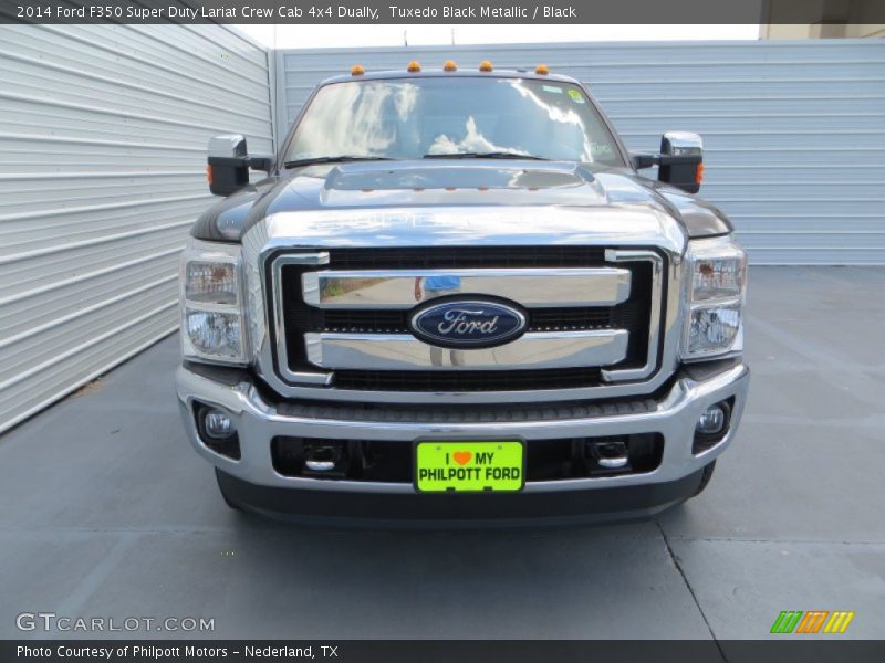 Tuxedo Black Metallic / Black 2014 Ford F350 Super Duty Lariat Crew Cab 4x4 Dually