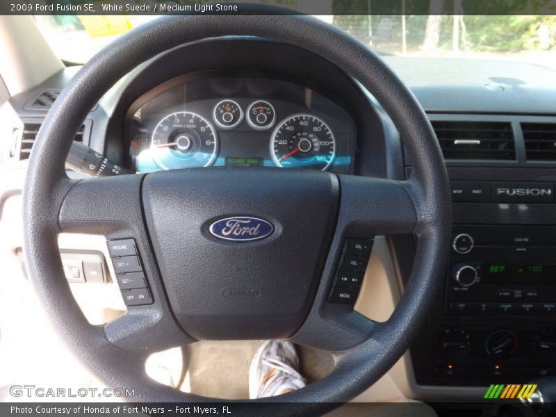 White Suede / Medium Light Stone 2009 Ford Fusion SE