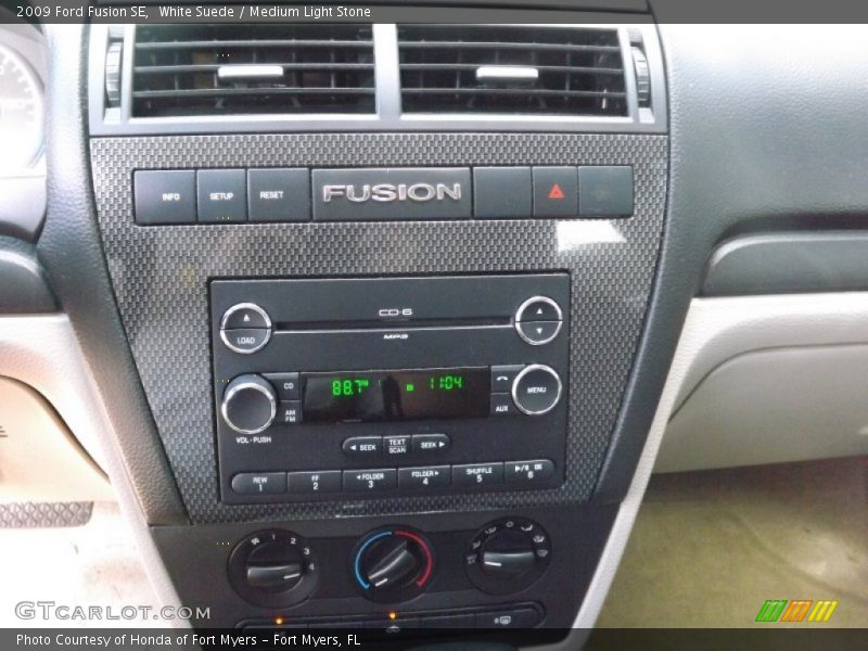 White Suede / Medium Light Stone 2009 Ford Fusion SE