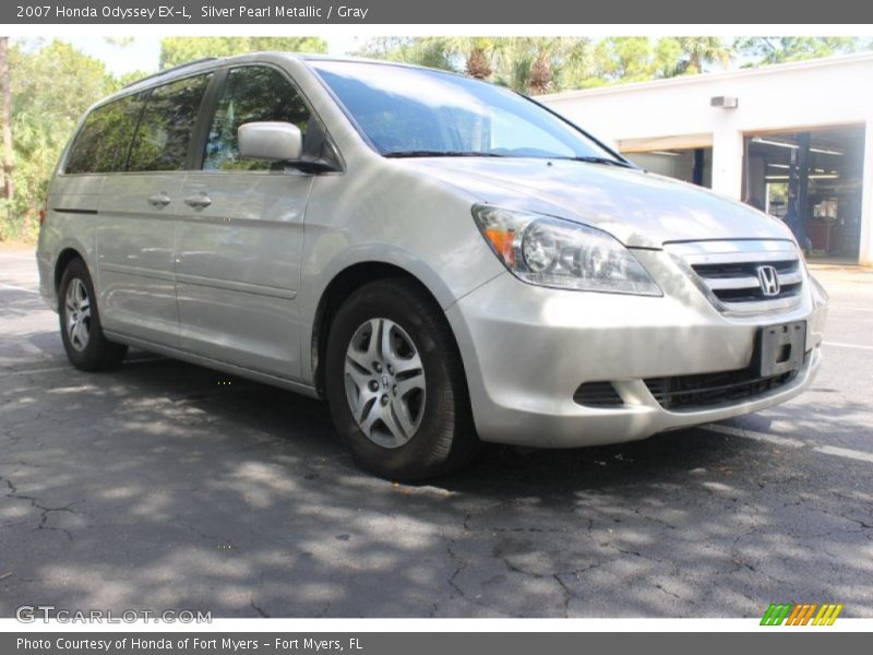 Silver Pearl Metallic / Gray 2007 Honda Odyssey EX-L