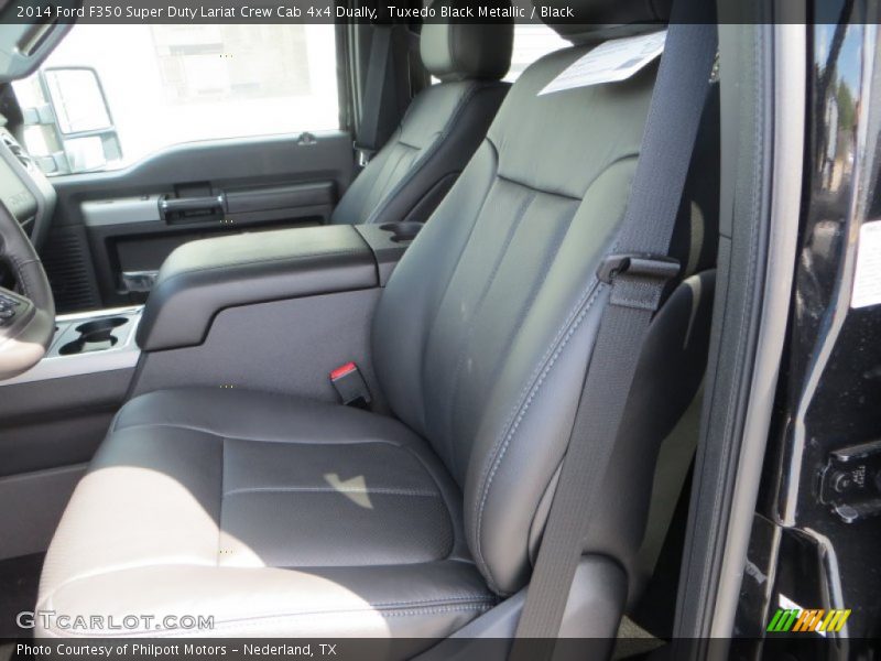 Tuxedo Black Metallic / Black 2014 Ford F350 Super Duty Lariat Crew Cab 4x4 Dually