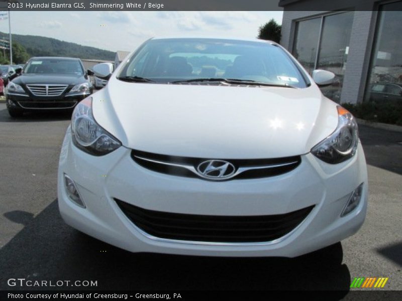 Shimmering White / Beige 2013 Hyundai Elantra GLS