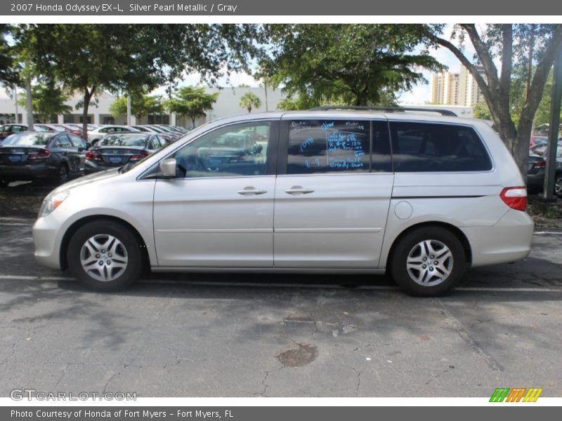 Silver Pearl Metallic / Gray 2007 Honda Odyssey EX-L