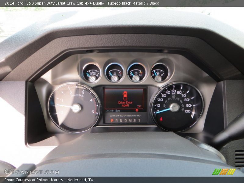 Tuxedo Black Metallic / Black 2014 Ford F350 Super Duty Lariat Crew Cab 4x4 Dually