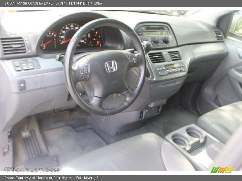 Silver Pearl Metallic / Gray 2007 Honda Odyssey EX-L