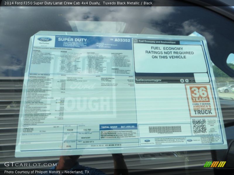 Tuxedo Black Metallic / Black 2014 Ford F350 Super Duty Lariat Crew Cab 4x4 Dually