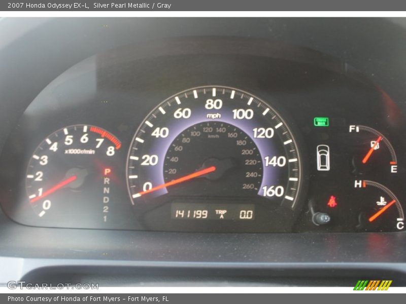 Silver Pearl Metallic / Gray 2007 Honda Odyssey EX-L