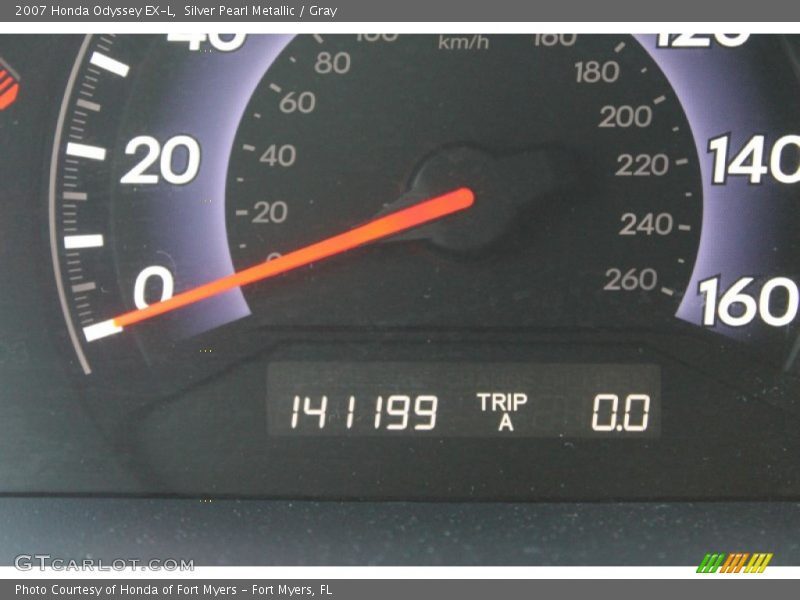 Silver Pearl Metallic / Gray 2007 Honda Odyssey EX-L