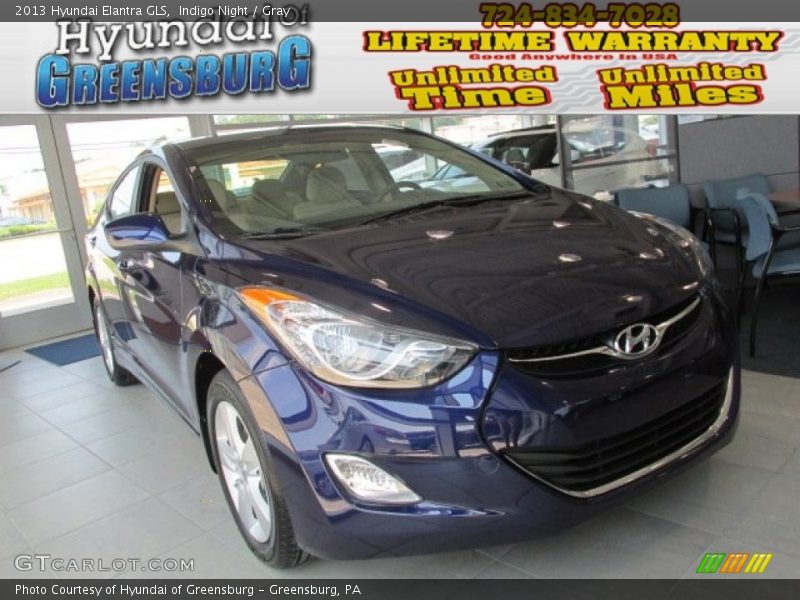 Indigo Night / Gray 2013 Hyundai Elantra GLS