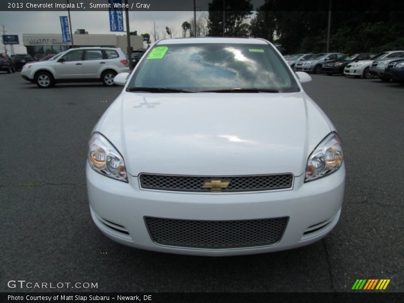 Summit White / Gray 2013 Chevrolet Impala LT