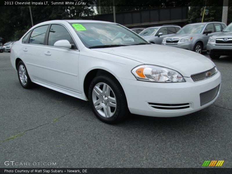 Summit White / Gray 2013 Chevrolet Impala LT