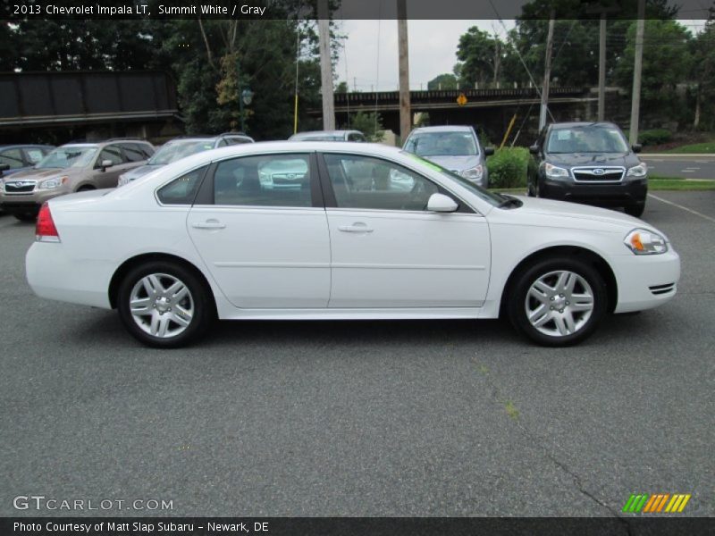 Summit White / Gray 2013 Chevrolet Impala LT