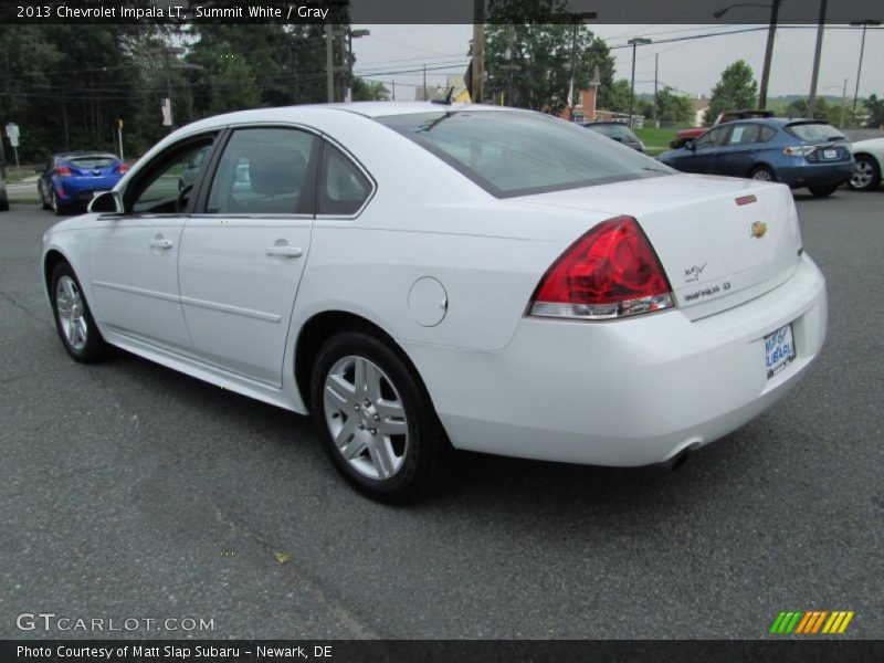 Summit White / Gray 2013 Chevrolet Impala LT