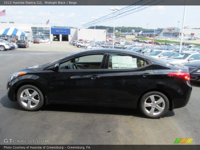 Midnight Black / Beige 2013 Hyundai Elantra GLS