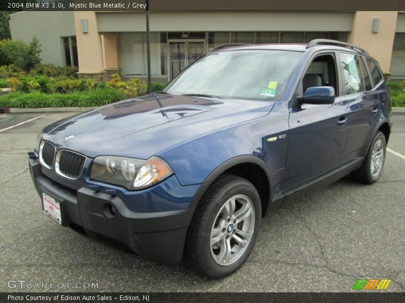 Mystic Blue Metallic / Grey 2004 BMW X3 3.0i