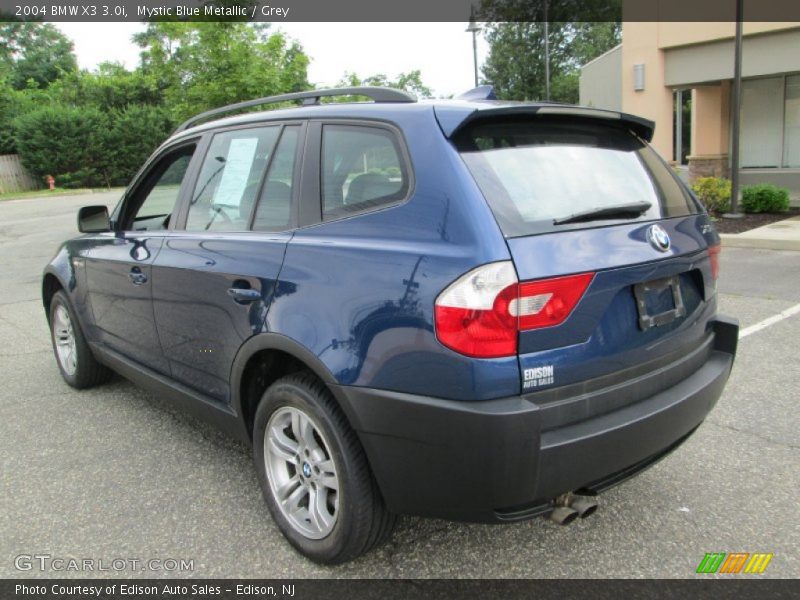 Mystic Blue Metallic / Grey 2004 BMW X3 3.0i