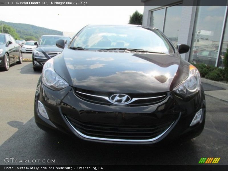 Midnight Black / Beige 2013 Hyundai Elantra GLS