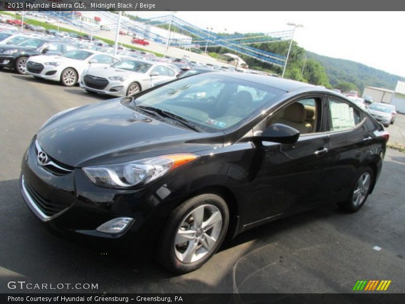 Midnight Black / Beige 2013 Hyundai Elantra GLS