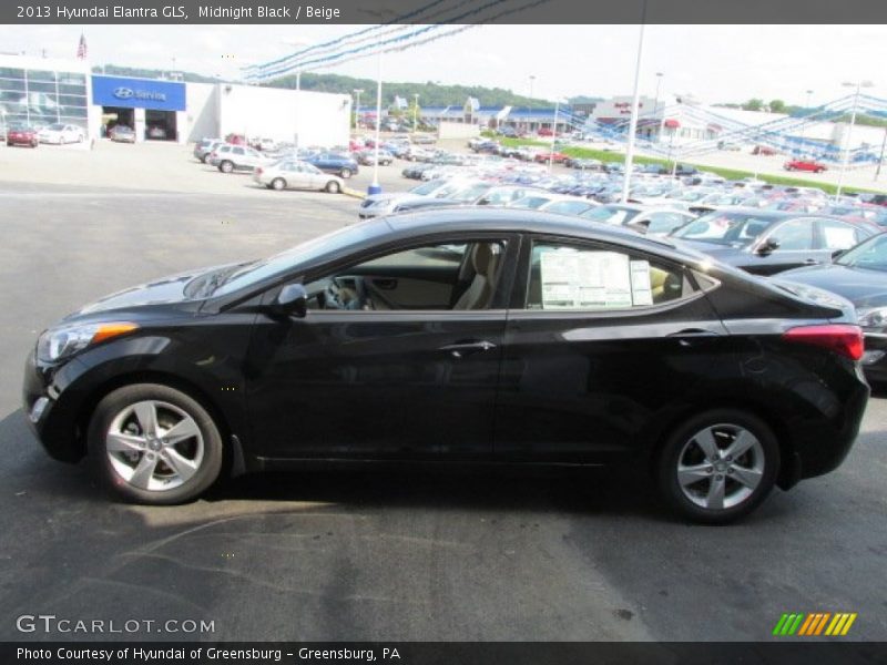Midnight Black / Beige 2013 Hyundai Elantra GLS