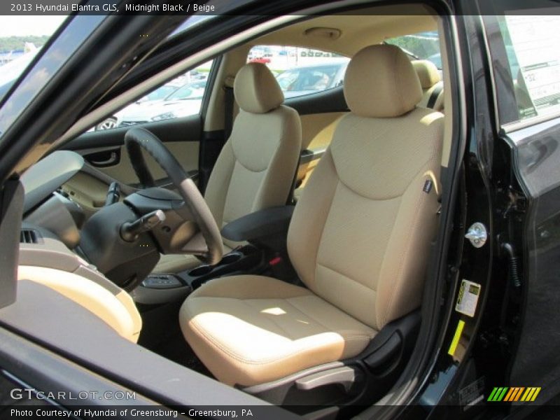 Midnight Black / Beige 2013 Hyundai Elantra GLS