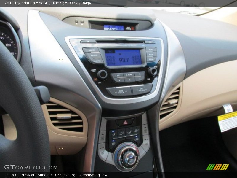 Midnight Black / Beige 2013 Hyundai Elantra GLS