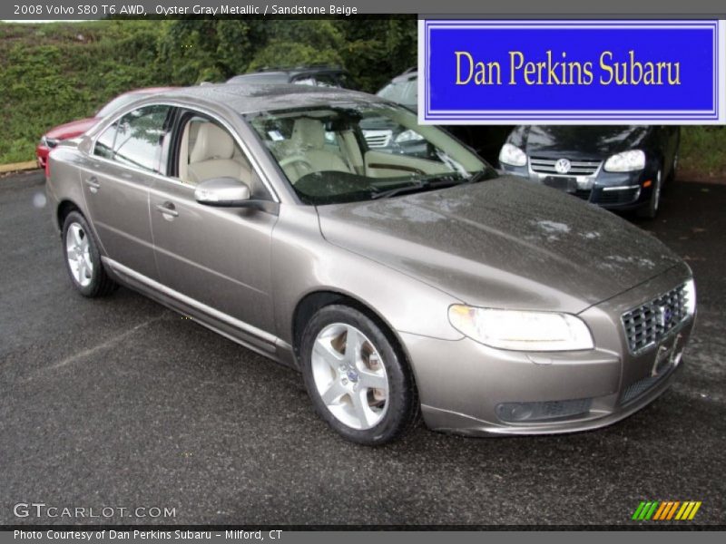 Oyster Gray Metallic / Sandstone Beige 2008 Volvo S80 T6 AWD