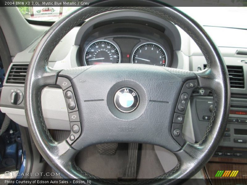 Mystic Blue Metallic / Grey 2004 BMW X3 3.0i