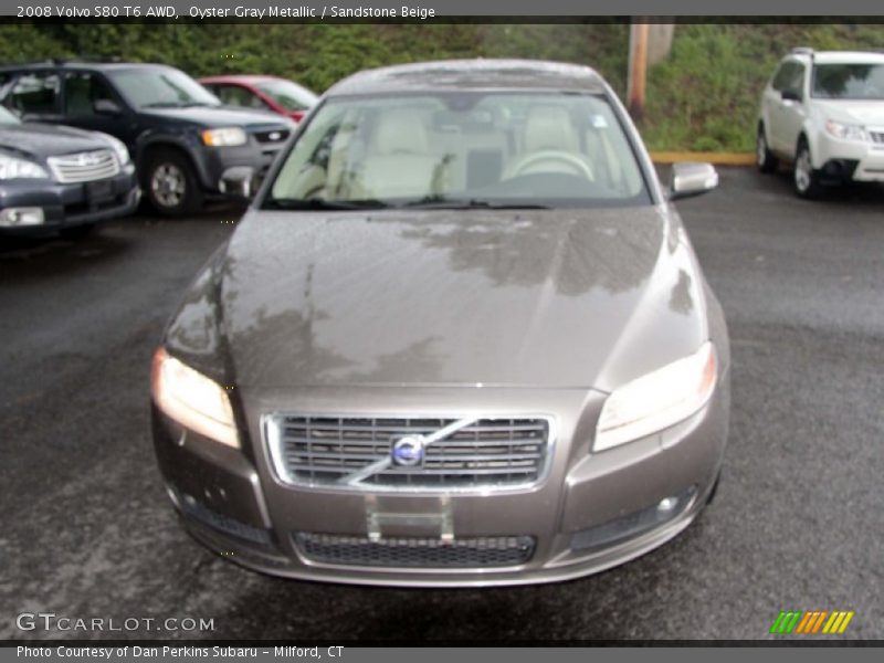 Oyster Gray Metallic / Sandstone Beige 2008 Volvo S80 T6 AWD