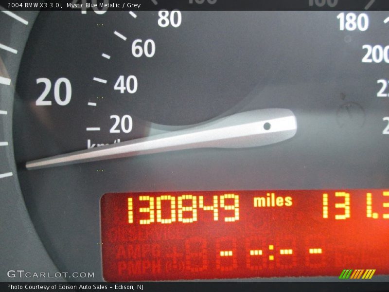 Mystic Blue Metallic / Grey 2004 BMW X3 3.0i
