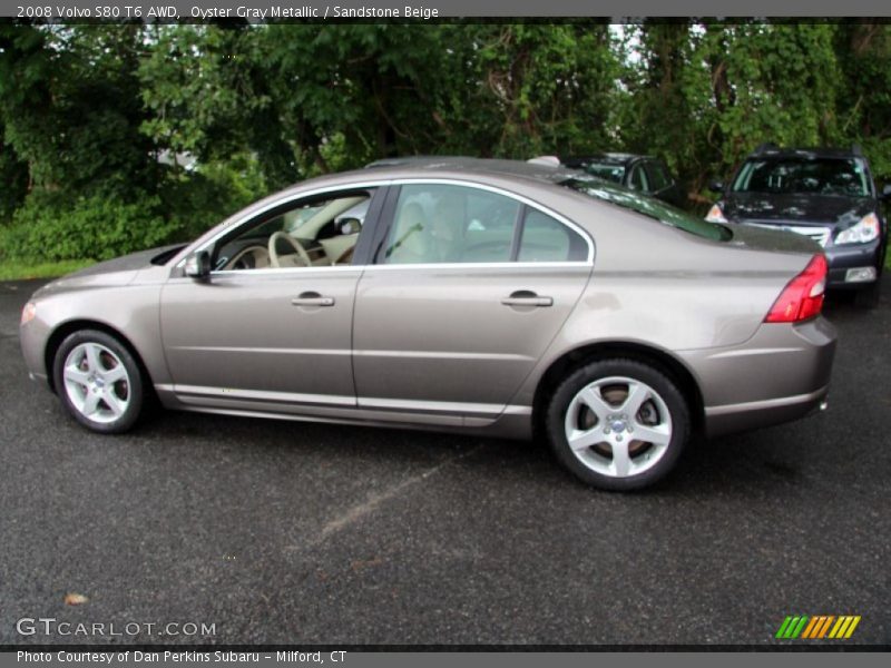 Oyster Gray Metallic / Sandstone Beige 2008 Volvo S80 T6 AWD