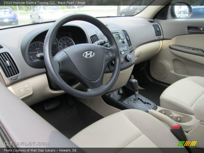 Black Pearl / Beige 2010 Hyundai Elantra Touring GLS