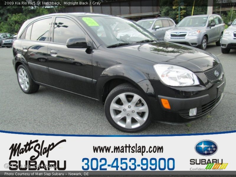 Midnight Black / Gray 2009 Kia Rio Rio5 SX Hatchback