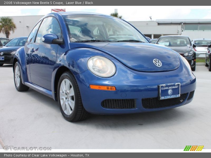 Laser Blue / Black 2008 Volkswagen New Beetle S Coupe