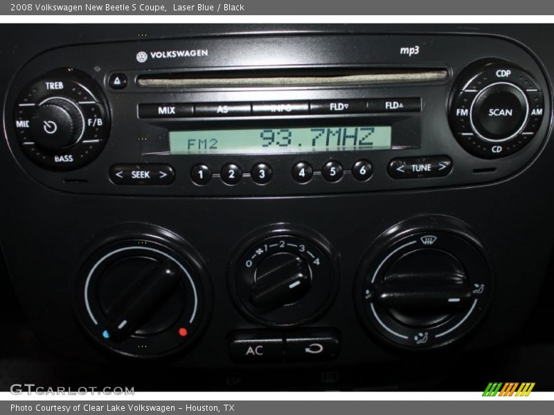 Laser Blue / Black 2008 Volkswagen New Beetle S Coupe