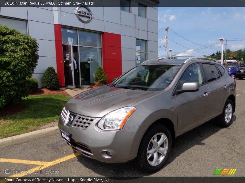 Gotham Gray / Black 2010 Nissan Rogue SL AWD