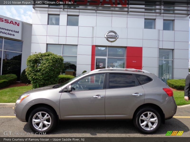 Gotham Gray / Black 2010 Nissan Rogue SL AWD